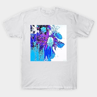 Flower Bounty in Blues and  Purple T-Shirt